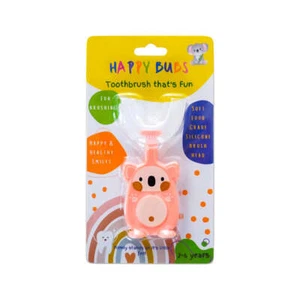 Happy Bubs Toothbrush Silicon U Shape Bear Pink (2 to 6 Years) - Picture 1 of 1