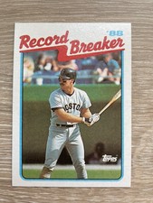 1989 Topps Record Breakers #2 Wade Boggs Boston Red Sox 0383