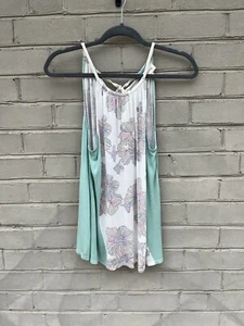 EUC Deletta for Anthropologie Size S Silk Blend Floral A-Line Tank - Picture 1 of 9