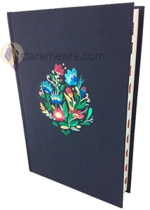 Biblia para Mujer Letra Gigante 14 puntos NVI tapa tela bordada azul con indice - Picture 1 of 7