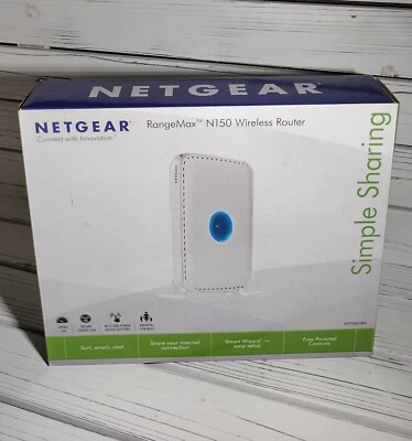 NETGEAR N150 Wireless Router/NIB/Simple Sharing/Installation CD/PC Router - Image 1 of 4