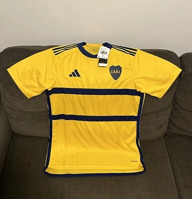 Adidas Authentic Boca Juniors Argentina Soccer Yellow HT3675 Jersey Men's Sz: M - Image 1 of 4