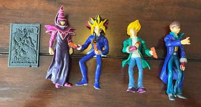 Lot Of 5 Vintage 1996 Yu Gi Oh Dark Magician Joey Kaiba Figures Kazuki Takahashi - Image 1 of 4