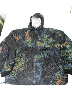Gap Fit Windbreaker Anorak 1/4 Zip Hooded Jacket Size m 90s style - Picture 1 of 6