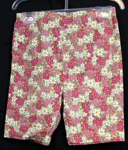 NEW 2000 Gymboree Floral Bike Shorts sz M XXL Girls Green Pink Daisy Spring - Picture 1 of 4