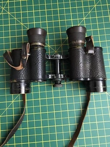 WW1 Bausch & Lomb Vintage Binoculars (Carl Zeiss?) with Jabez Cliff Case 1918 - Picture 1 of 12