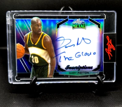 Gary Payton 2025 Hoja Héroes Deportivos Inscripciones Metal Azul Automático/100 Foto 1 de 2