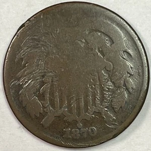 1870 Two Cent Piece Good G Coin, Details #18642 - Picture 1 of 3