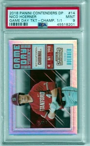 NICO HOERNER - 2018 PANINI CONTENDERS DRAFT PICKS - GAME DAY TKT - 1/1 - PSA 9 - Bild 1 von 3