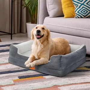 Orthopädisches Hundebett Hundekissen XL Hundesofa Haustier Schlafpletz Grau DE - Bild 1 von 6