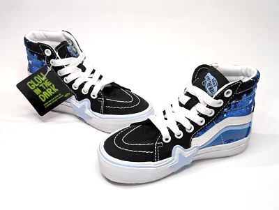 Zapatillas altas Vans SK8 Rainbow Star Glow Galaxy negras/azules para niñas-talla 11 NB Foto 1 de 4