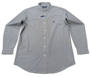 Camisa Polo Ralph Lauren Para Hombre Calce Clásico Micro Cheque En Negro/Blanco Talla XL/TG - Imagen 1 de 8