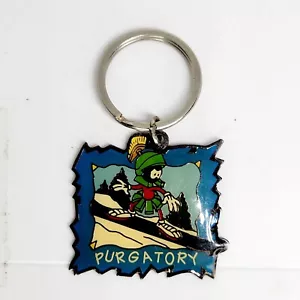 Vtg Looney Tunes Marvin The Martian Purgatory Keychain Key Ring Fob Warner Bros - Picture 1 of 4