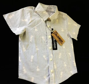 Kids Boys Printed Short Sleeve Button down Shirts casual Beach Holiday Party - Picture 1 of 14