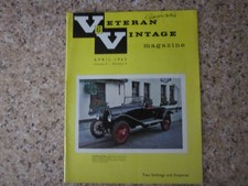 April 1965, VETERAN & VINTAGE, Hugh Conway, Henry M Leland, Gustuvus Green.