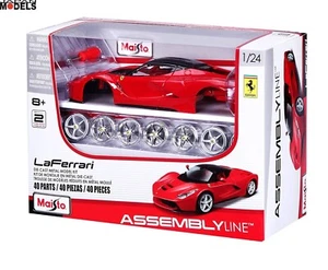 FERRARI LA FERRARI Assembly line 40 Parts Die Cast 1/24 Maisto Model Kit New - Foto 1 di 4
