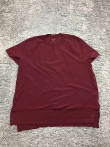 Athletic Works Shirt Womens Size Large Red Dark Workout Active - Picture 1 of 11
