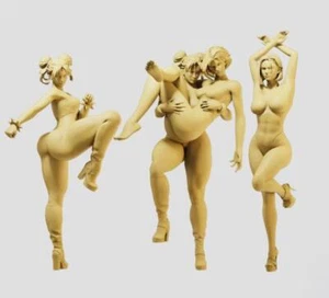 1/35 1/43 1/64 Unpainted Embrace Lying In Arms Girl Miniatures For Cars Vehicles - Picture 1 of 11
