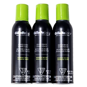 3 Pack Gillette Labs Skincare Quick Rinse Shave Foam Vitamin B3 Sea Kelp 8.1oz - Picture 1 of 1
