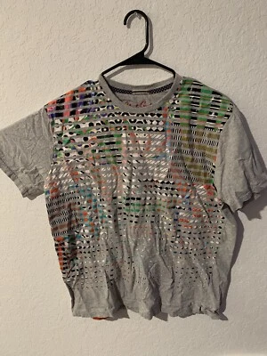 Robert Graham Multi-Color Graphic T-Shirt Men's LG SUMMER PARTY SPLASH Crew Neck - Image 1 of 2