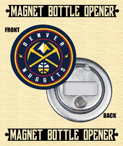 Denver Nuggets - Magnet Bottle Opener - Choose From 12 Designs Cover