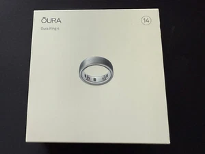 NEW Oura Ring 4 Smart Ring 4th Gen. Size 14 Activity Tracker Brushed Silver - Picture 1 of 3