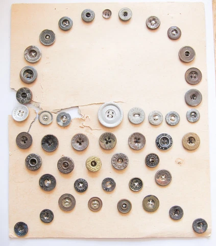 Collection of Antiques Buttons Head Light, Cant Bust Em, M. Born, Ironwear Cover