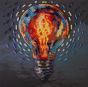Bulb Bead Embroidery Kit – DIY Handmade Beading Craft Set | Gift - Picture 1 of 14