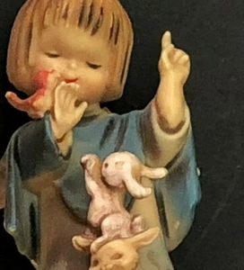 Vintage 70s Whimsical Angel Christmas Ornament Miniature Figurine 2.4" Hong Kong - Picture 1 of 9