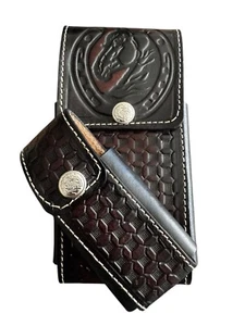 Western Style Phone Knife Holster Funda celular vaquero con funda navaja - Picture 1 of 2