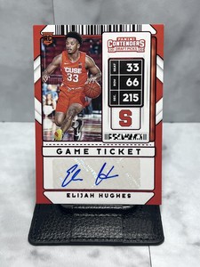 2020 Panini Contenders Draft Picks Elijah Hughes Game Ticket Auto Red Foil #33