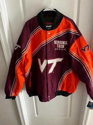 Franchise Club Virginia Tech Hokies NCAA Red Orange Varsity Jacket Sz 3XL / 4XL - Image 1 of 4