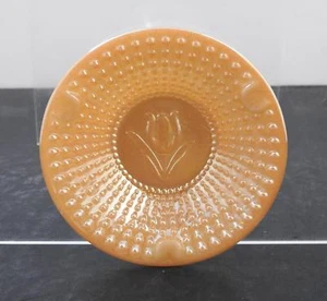 Vintage Anchor Hocking Peach Lustre Laurel Ashtray Middle Tulip About 4 3/8" W1 - Foto 1 di 11