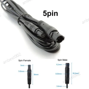 5pin Car DVR Camera Rear View 5 core Male to Female cable Extension HD Monitor - Picture 1 of 8