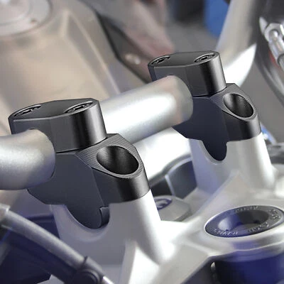 Kit espaciadores elevadores de manillar negro 1 1/8" para YAMAHA WR250F WR450F Foto 1 de 4