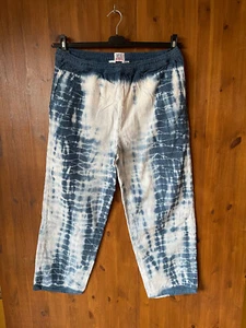 BDG CORDS Trousers PJ Pants Blue Tie Dye Mens Crop 36" Waist / 26" Leg 👖 NEW