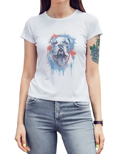 Camiseta para mujer Bulldog Británico Camiseta patriótica Regalo Amante del perro Camiseta Bull Dog - Imagen 1 de 2