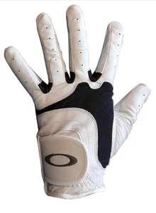 OAKLEY WHITE LEATHER GOLF GLOVE LEFT HAND CHOICE OF SIZES NEW - Picture 1 of 3