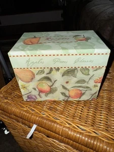Martin Designs 2002 Fruit Design Recipe Box 5 Dividers & 19 Recipe Cards 4” X 6” - Picture 1 of 5