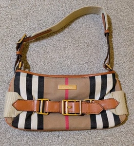 Original Burberry Schultertasche Prorsum Check Canvas und Leder  - Bild 1 von 16