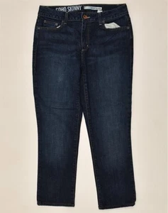 DKNY Womens Skinny Jeans US 12 Large W32 L26 Navy Blue Cotton MB11 - Picture 1 of 3