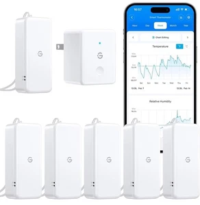 Govee Termometro Igrometro WiFi Confezione da 6 H5151 H5110 Temperatura Wireless Interno - Foto 1 di 11