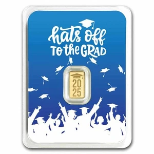 1/2 gram Gold Bar - 2025 Graduation (Cap Toss In TEP) - Picture 1 of 4