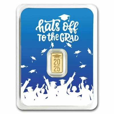 1/2 gram Gold Bar - 2025 Graduation (Cap Toss In TEP) - Image 1 of 4