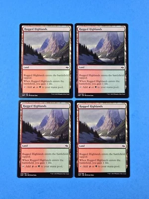 4x Rugged Highlands Fate Reforged 2015 Mtg Magic Card Dual Land Gate Mana 170 - Image 1 of 2