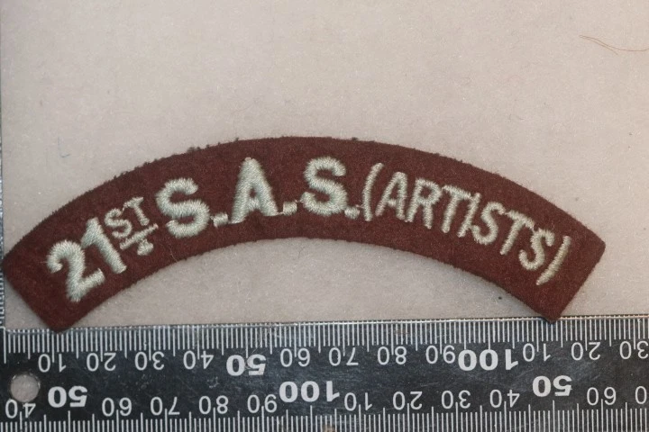 BRITISH ARMY 21ST SAS SPECIAL AIR SERVICE ARTISTS SHOULDER TITLE AIRBORNE - Image 1 of 1