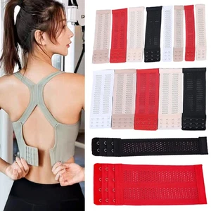 3 Hooks Bra Extender 4 Colours Ladies Bra Extension Strap Strapless Underwear - Picture 1 of 32