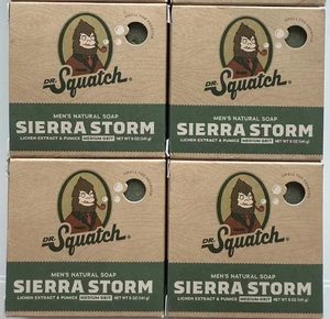 LOT of 4 Dr. Squatch natural soap -  Sierra Storm - medium grit pumice 5 oz - Picture 1 of 1
