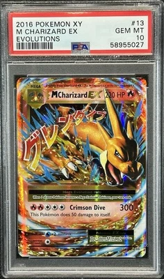 PSA 10 GEM MINT M Charizard 13/108 Evolutions Ultra Rare Holo Pokemon Card - Image 1 of 2