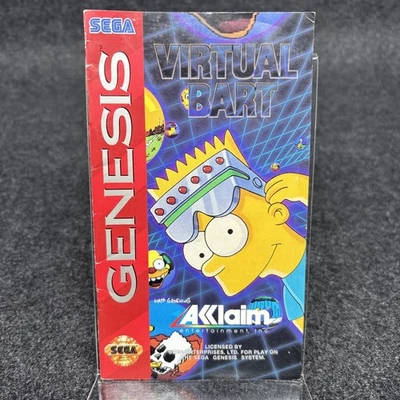 Virtual Bart Manual Only (Genesis) - Auténtico Excelente Estado Foto 1 de 2